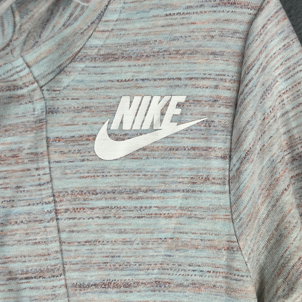 Nike Womens Full Zip Hoodie XS Multi Space Dye Slim Fit Long Sleeve Logo - Picture 2 of 7